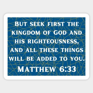 Bible Verse Matthew 6:33 Sticker